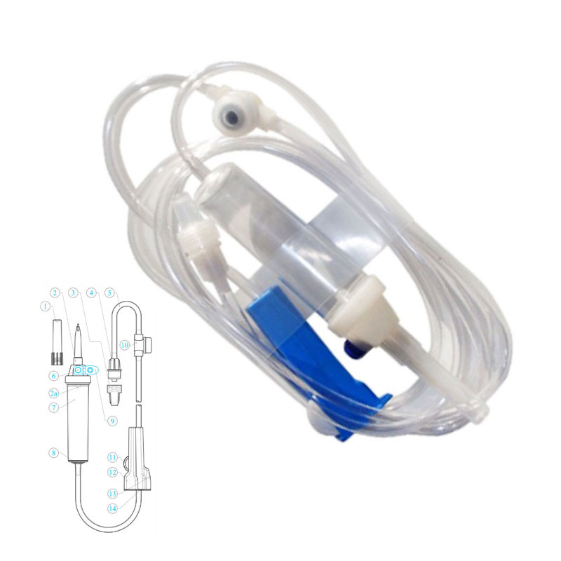 Przyrząd do przetaczania płynów infuzyjnych typ IS 150cm z łącznikiem Margomed bez ftalanów 180szt