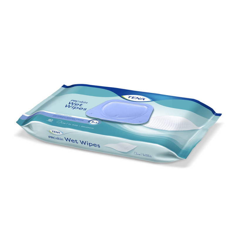 Nawilżane chusteczki do mycia skóry do codziennego stosowania Tena ProSkin Wet Wipes 48szt