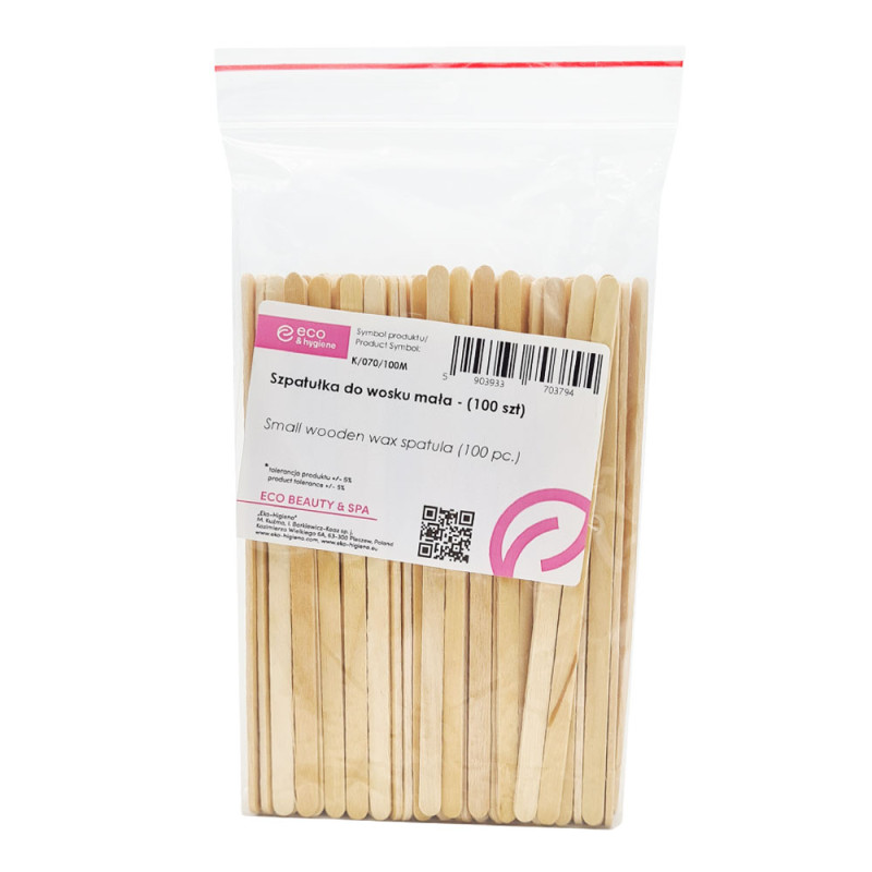 Szpatułka drewniana mała, szpatułka kosmetyczna do wosku 100szt