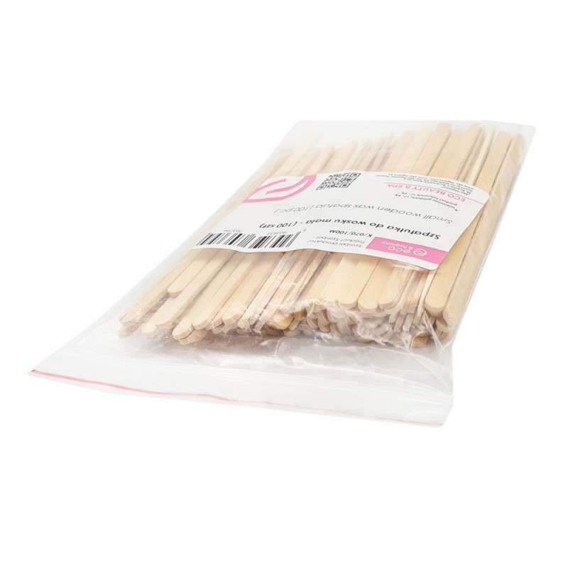 Szpatułka drewniana mała, szpatułka kosmetyczna do wosku 100szt