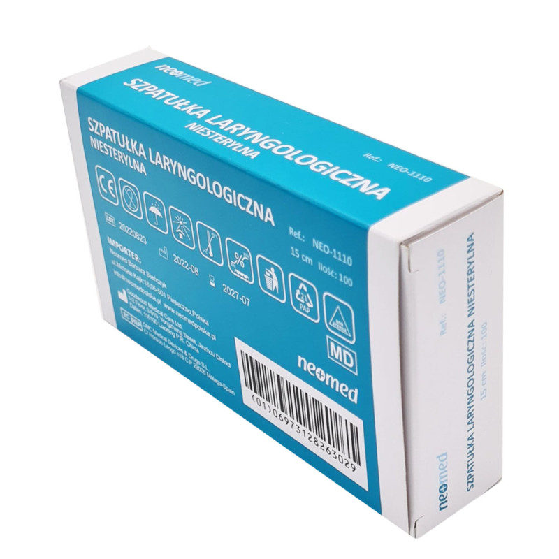 Drewniana szpatułka laryngologiczna, szpatułka kosmetyczna do wosku 100szt x 32op