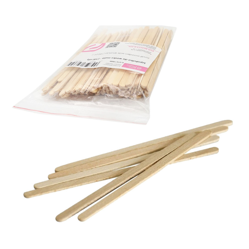 Szpatułka drewniana mała, szpatułka kosmetyczna do wosku 100szt x 10op