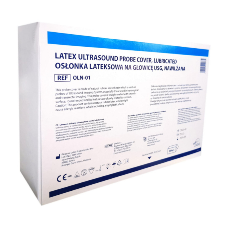 Osłonki na głowice USG lateksowe nawilżane 144szt