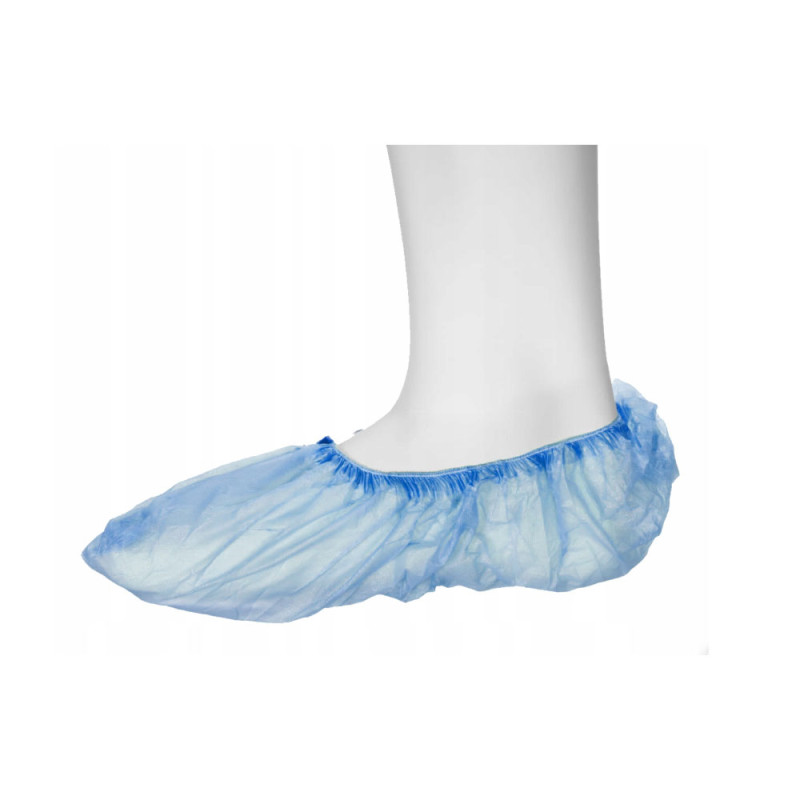 Ochraniacze medyczne na buty foliowe niebieskie krótkie 100szt (50par) x 20op
