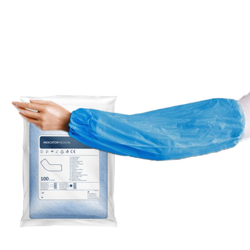 Zarękawki foliowe jednorazowe niebieskie 100szt x 20op