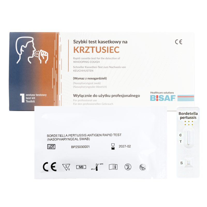 Szybki test na krztusiec - bordetella pertussis - koklusz test 1 szt