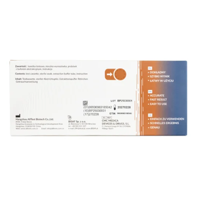 Szybki test na krztusiec - bordetella pertussis - koklusz test 1 szt