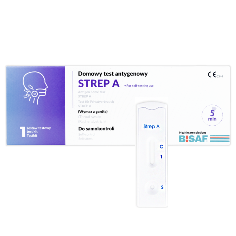 Domowy test na anginę i szkalatynę - domowy test Strep A 1 szt