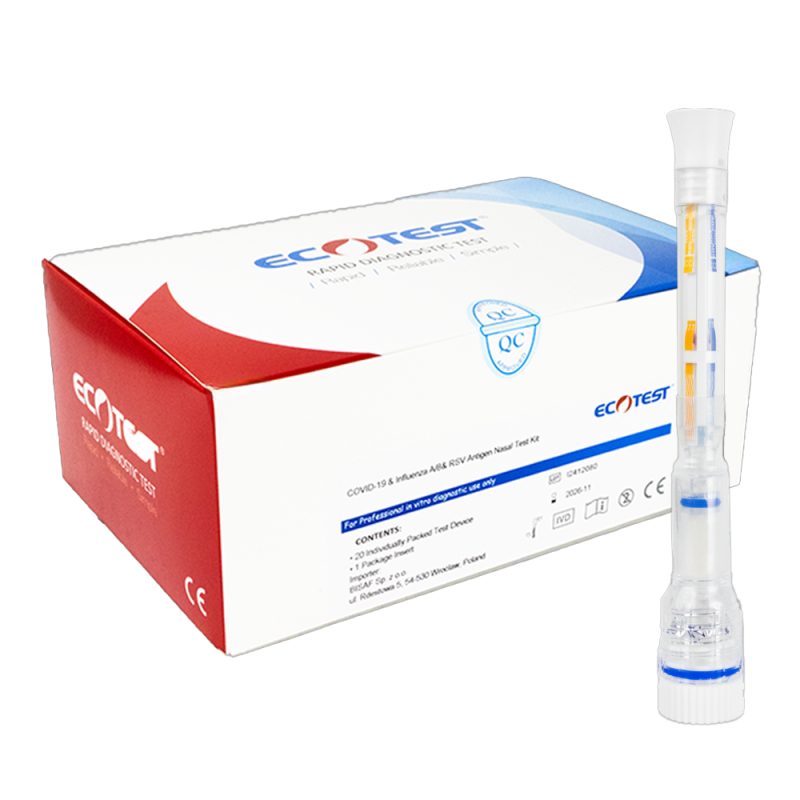 Test combo 4w1 wymazowy test w formie pena na RSV grypa A grypa B sars-cov 20szt