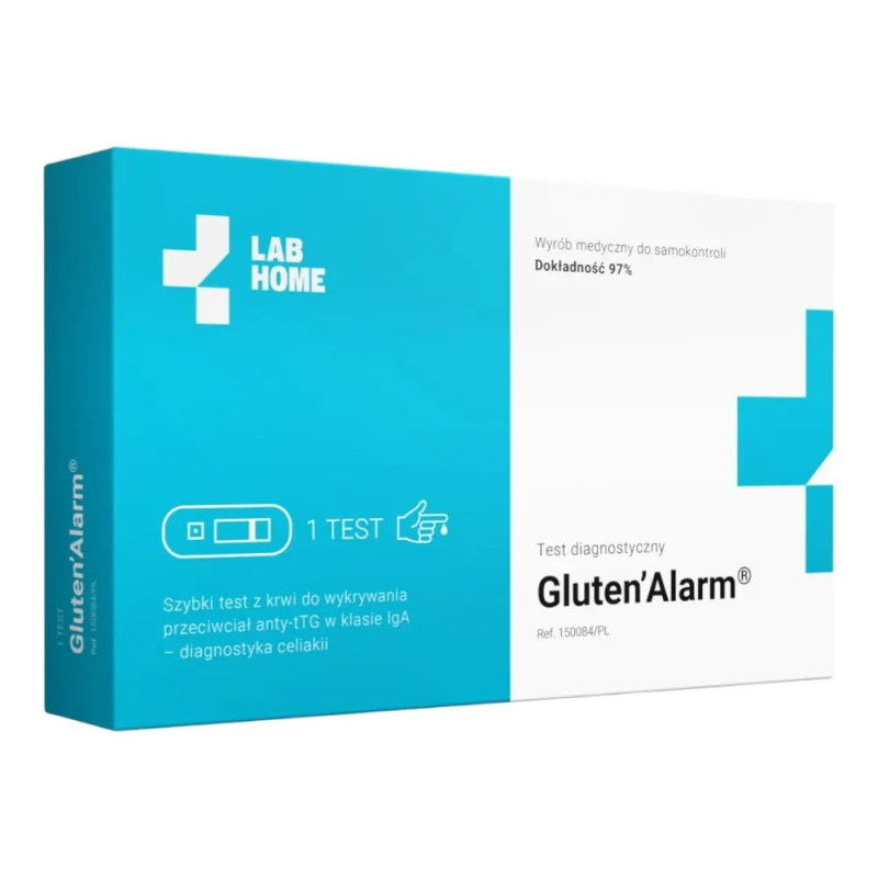 Test na gluten - domowy test nietolerancja glutenu i celiakia - gluten alarm 1szt