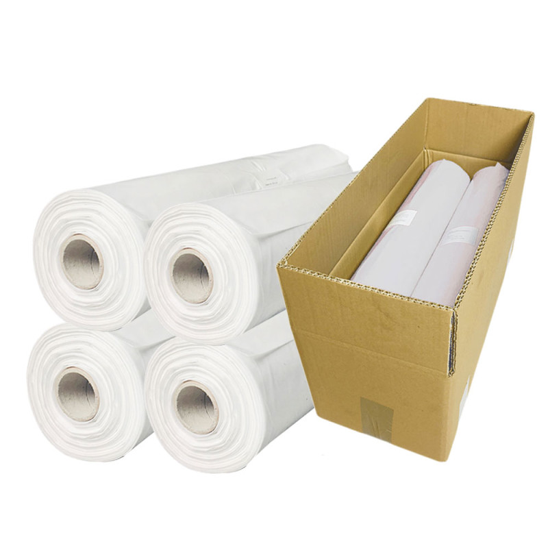 Fartuch foliowy wodoodporny biały 75cm x 120cm wiązany na troki (folia LDPE) 500szt