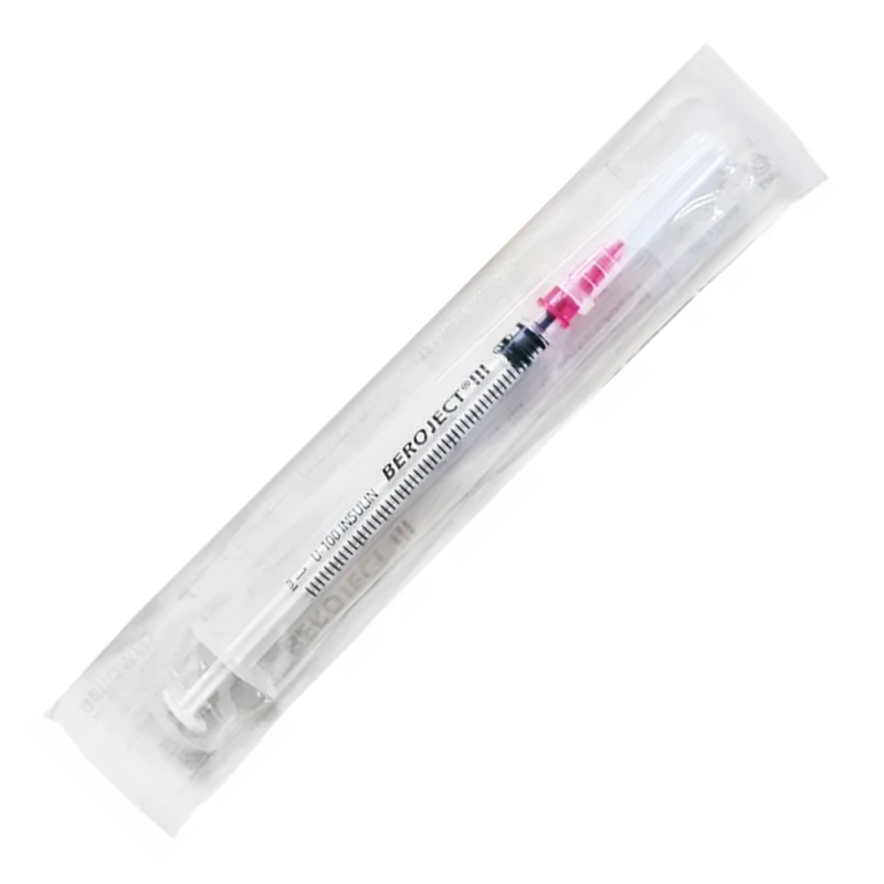 Strzykawka insulinowa z wymienną igłą 1ml U-100 G30 (0,3x8) 100 szt