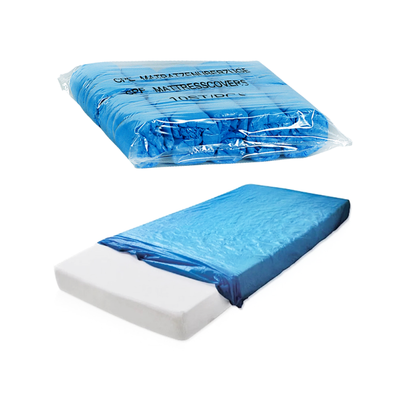 Prześcieradło nieprzemakalne 90cm x 210cm niebieskie z gumką Med Comfort 10szt