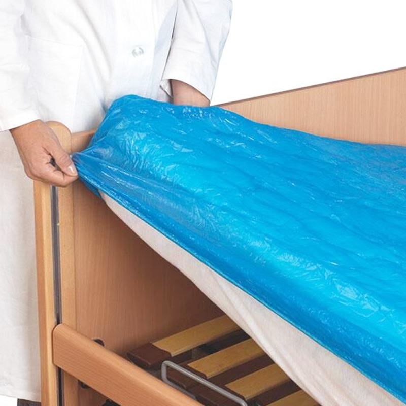 Prześcieradło nieprzemakalne 90cm x 210cm niebieskie z gumką Med Comfort 10szt