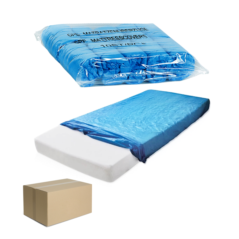 Prześcieradło nieprzemakalne 90cm x 210cm niebieskie z gumką Med Comfort 10szt x 10op