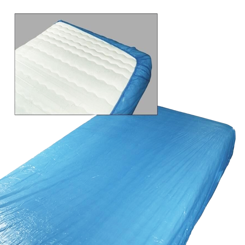 Prześcieradło nieprzemakalne 90cm x 210cm niebieskie z gumką Med Comfort 10szt x 10op