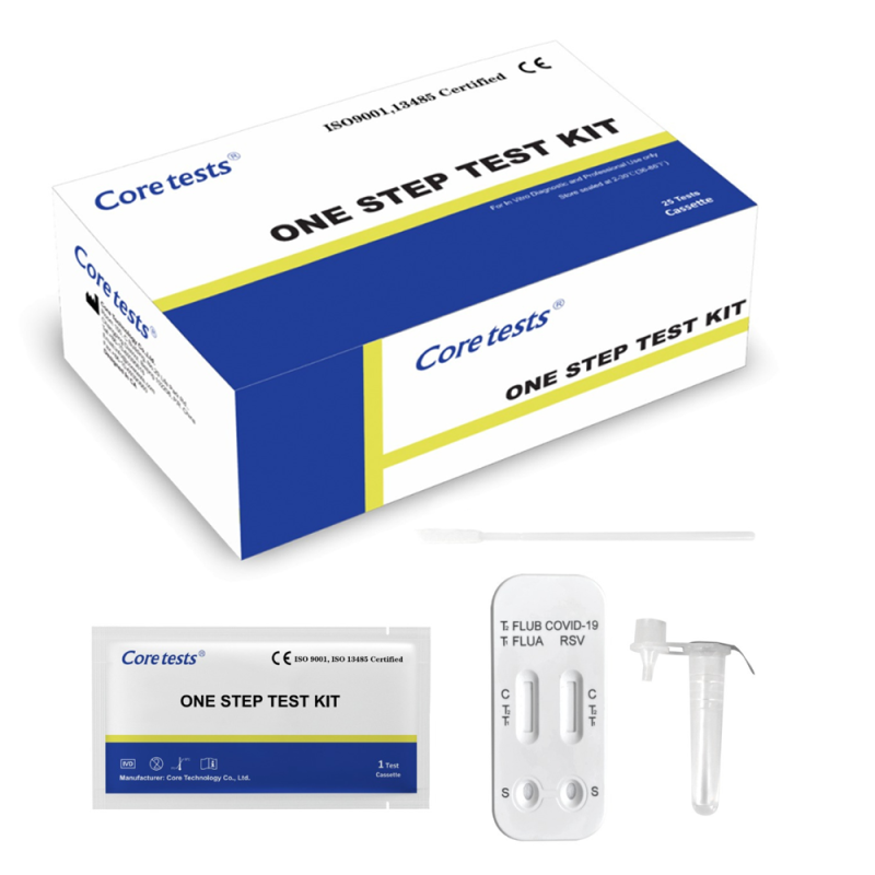 Test combo 4w1 Core tests wymazowy test na RSV grypa A grypa B sars-cov dla profesjonalistów 25szt