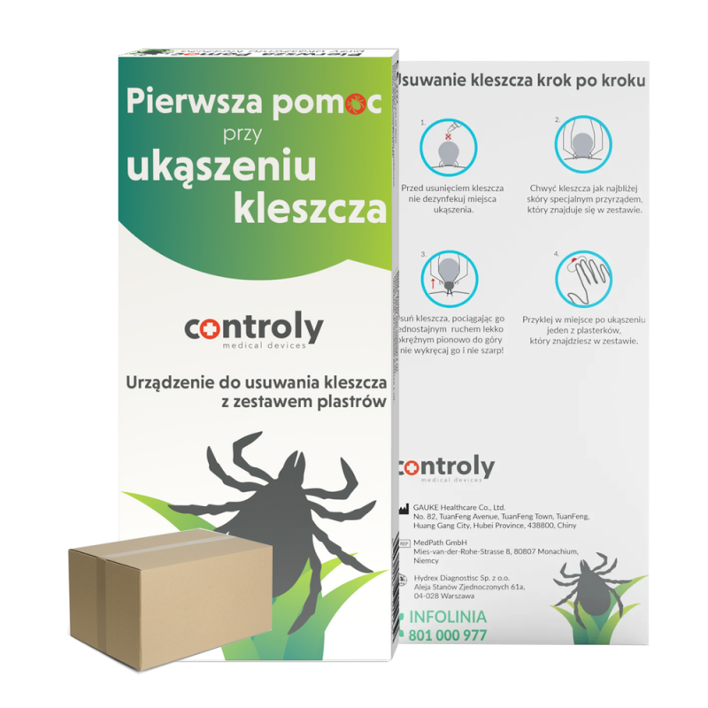 Zestaw pierwszej pomocy przy ukąszeniu przez kleszcza 50szt