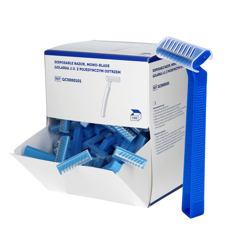 Maszynka do golenia golarka medyczna jednorazowa z 1 ostrzem Zarys 100 szt