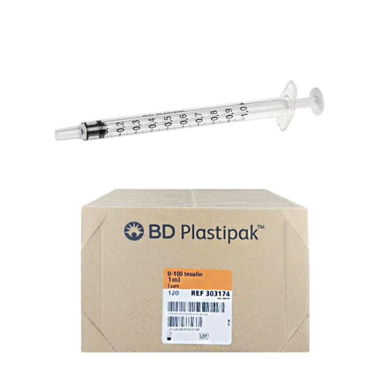 Strzykawka insulinowa bez igły BD Plastipak 1ml U100 120szt