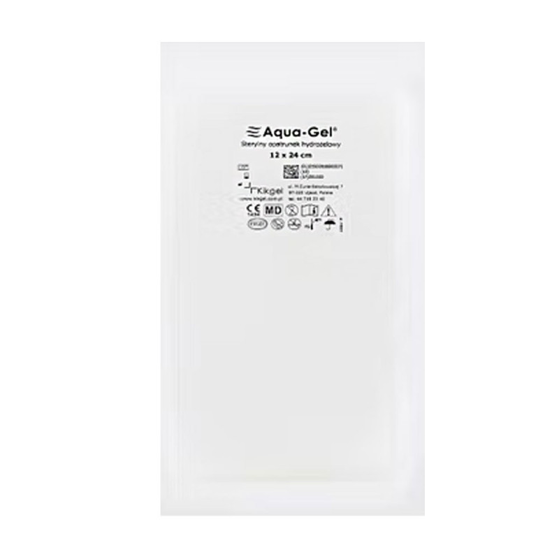 Sterylny opatrunek hydrożelowy Aqua-gel 12cm x 24cm do leczenia ran i oparzeń 5szt