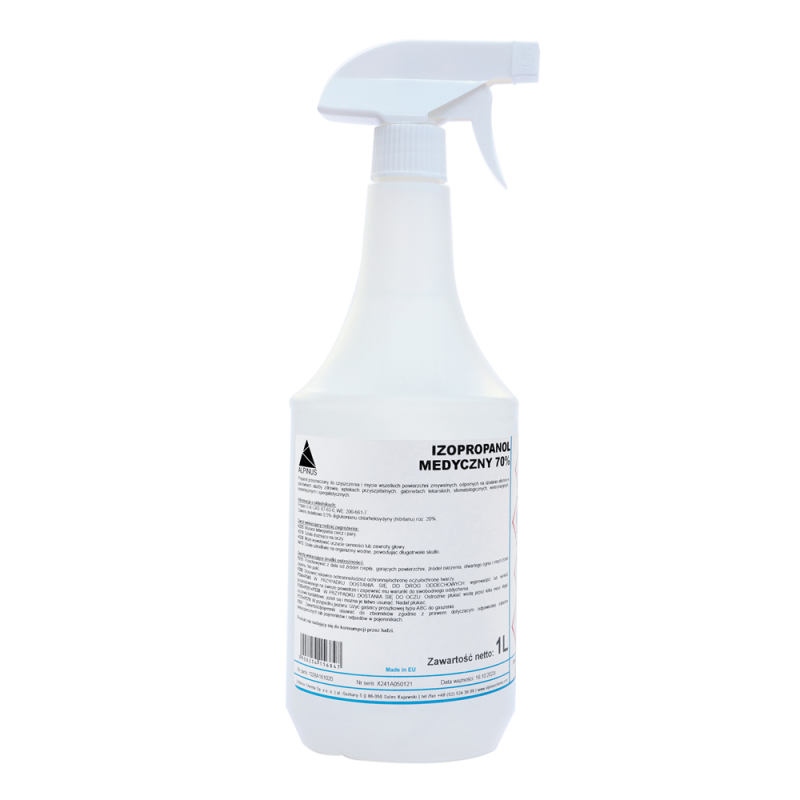Izopropanol Medyczny 70% środek do dezynfekcji i odkażania powierzchni 1l
