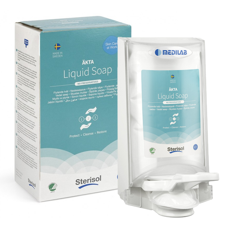 Mydło Sterisol Äkta Liquid Soap Medilab, worek do systemu Sterisol 700 ml