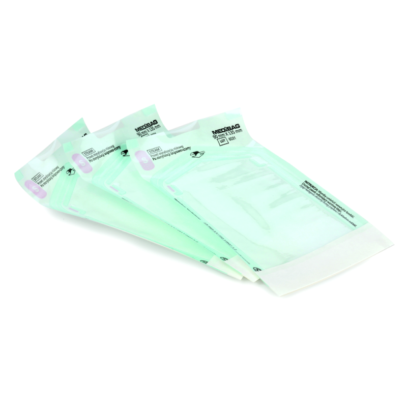 Samoprzylepne torebki do sterylizacji MediBag 70mm x 230mm płaskie, papierowo-foliowe 200szt