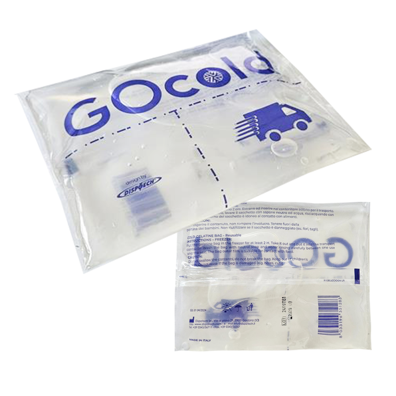 Chłodzący wkład żelowy do transportu żywności leków GOCOLD wielorazowy wielopak 25szt
