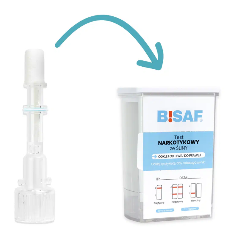 Test narkotykowy ze śliny na 12 substancji + alkohol dla profesjonalist&oacute;w 1 szt