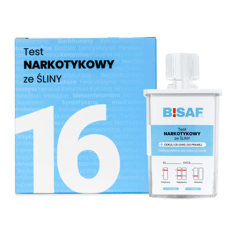 Test narkotykowy ze śliny na 16 substancji dla profesjonalistów 1 szt