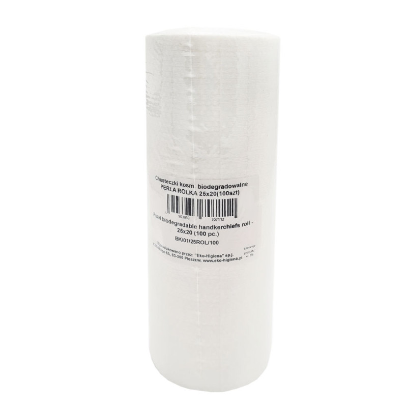 Chusteczki kosmetyczne w rolce perła 25cm x 20cm bezgilzowe 100szt