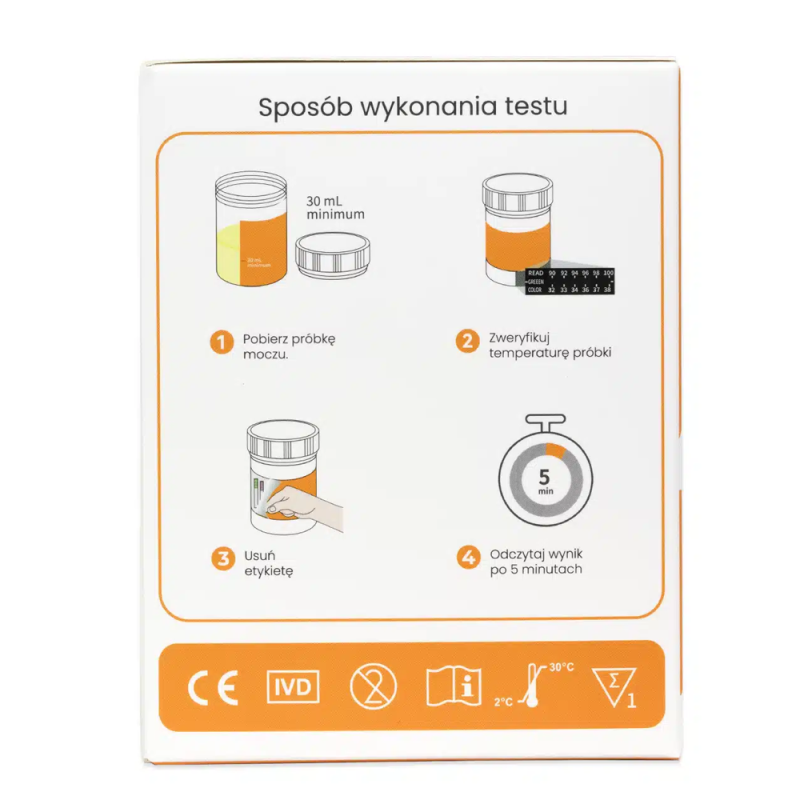 Test narkotykowy z moczu na 22 substancje dla profesjonalist&oacute;w 1 szt