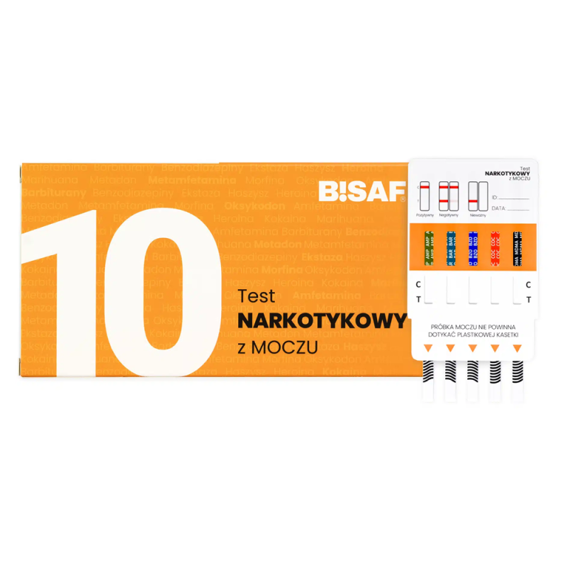 Test narkotykowy z moczu na 10 substancji dla profesjonalistów 1 szt