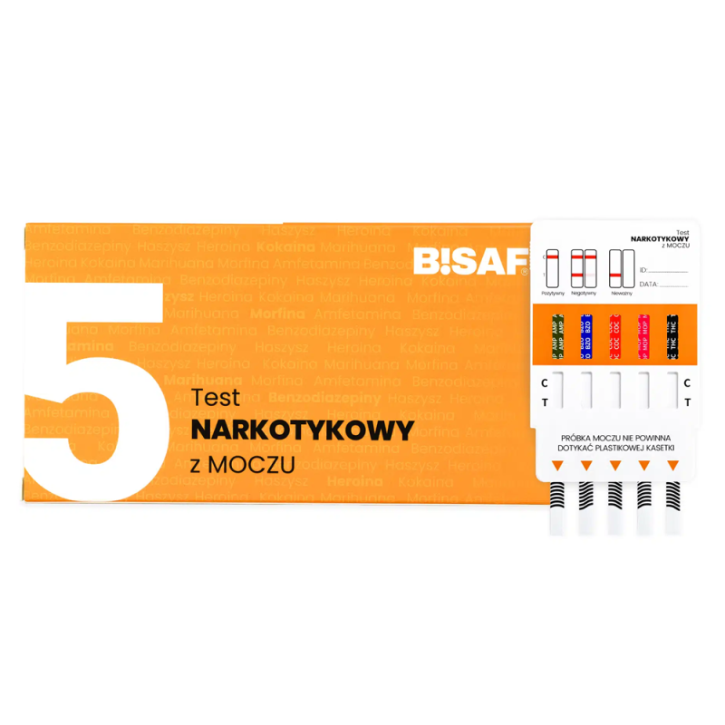 Test narkotykowy z moczu na 5 substancji dla profesjonalistów 1 szt