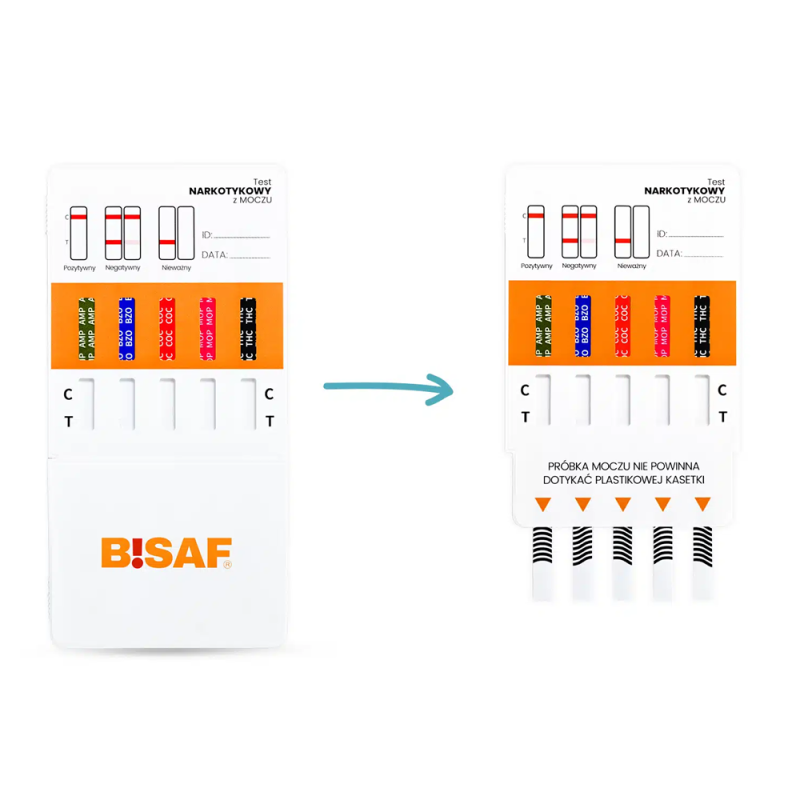 Test narkotykowy z moczu na 5 substancji dla profesjonalist&oacute;w 1 szt