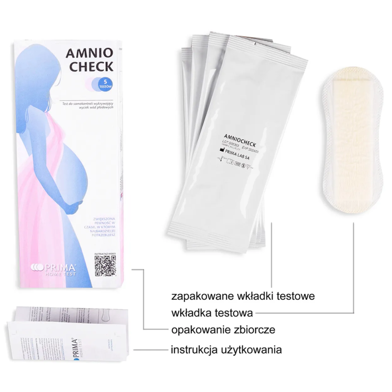 Test na wody płodowe Amniocheck do samokontroli 5szt
