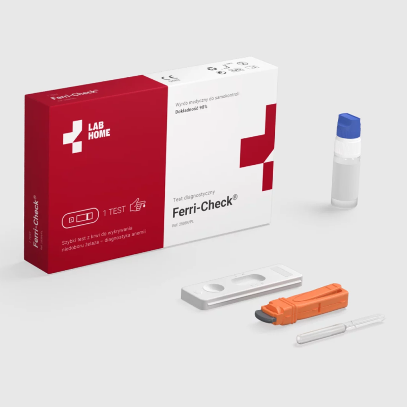 Test na ferrytyne domowy test na niedob&oacute;r żelaza anemie Ferri-Check 1szt