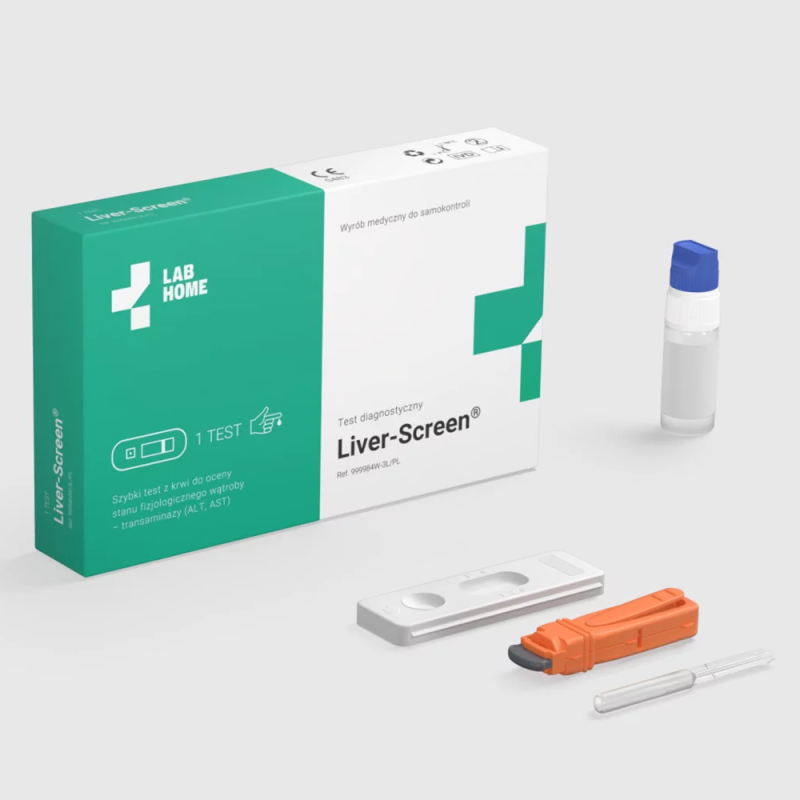 Domowy test na pr&oacute;by wątrobowe ALT i AST Liver-Screen 1szt