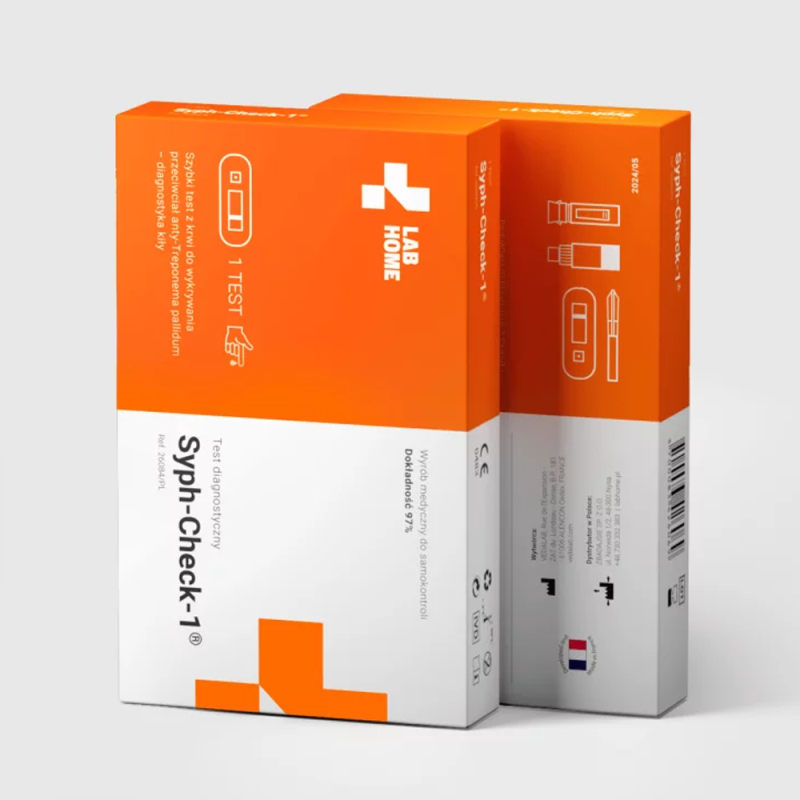 Domowy test na kiłę Treponema Pallidum z krwi Syph-Check 1szt