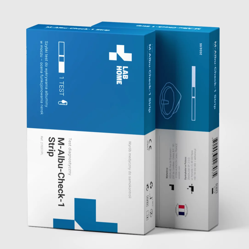 Domowy test na nerki albumina w moczu M-Albu-Check 1szt