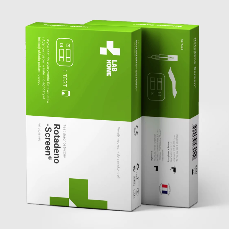 Domowy test na biegunkę do wykrywania rotawirus&oacute;w i adenowirus&oacute;w w kale Rotadeno-Screen 1szt