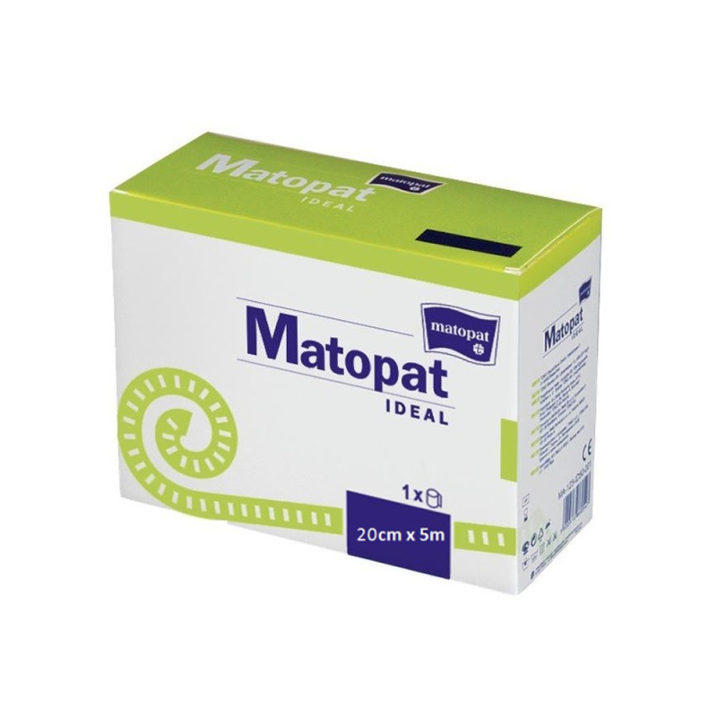 Bandaż elastyczny 20cm x 5m podtrzymujący z zapinką, wielorazowy Matopat Ideal 1szt