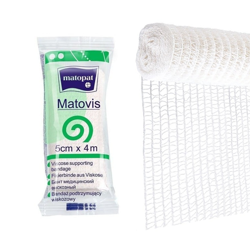 Bandaż nieelastyczny 5cm x 4m podtrzymujący wiskozowy Matovis 1 szt