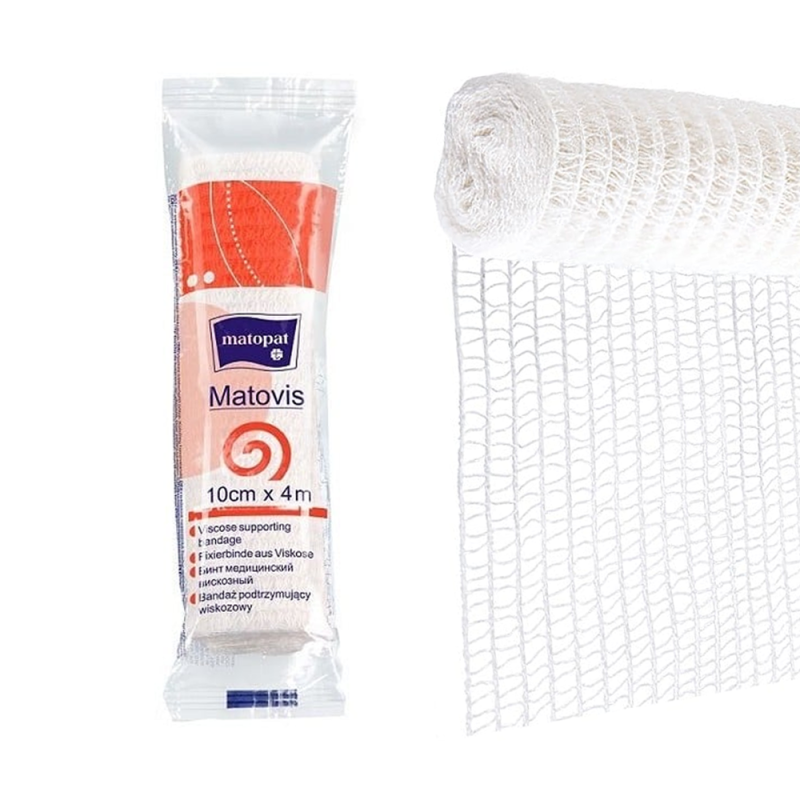 Bandaż nieelastyczny 10cm x 4m podtrzymujący wiskozowy Matovis 1 szt