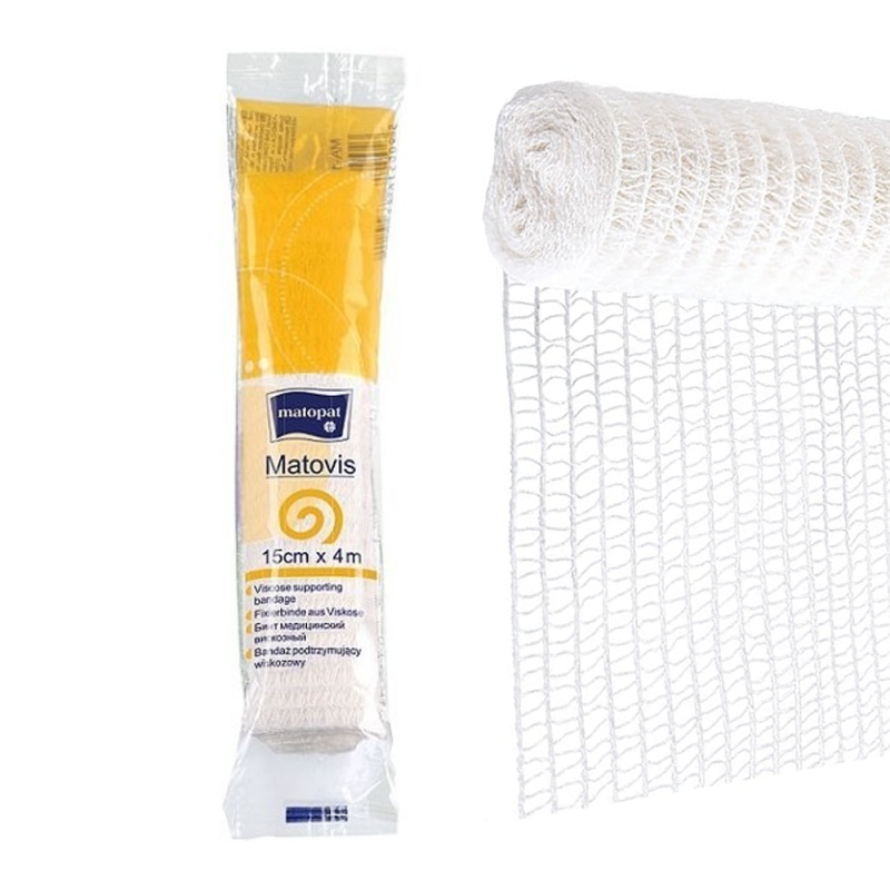 Bandaż nieelastyczny 15cm x 4m podtrzymujący wiskozowy Matovis 1 szt