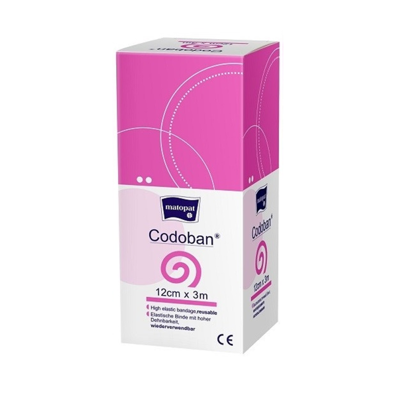 Bandaż uciskowy 12cm x 3m elastyczny wielorazowy Codoban 1 szt