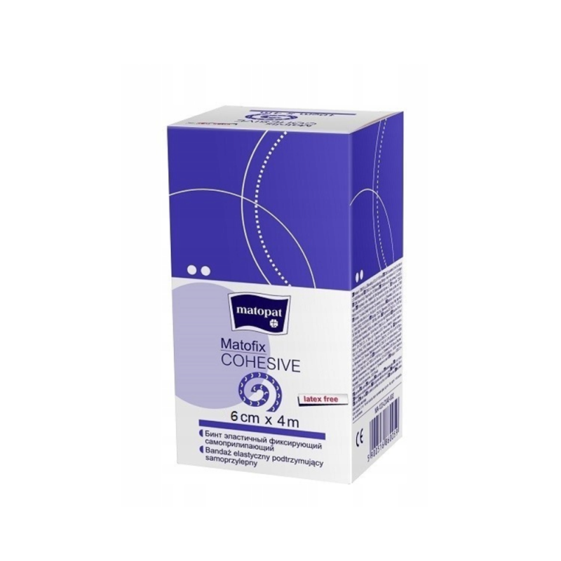 Bandaż kohezyjny 6cm x 4m elastyczny samoprzylepny Matofix Cohesive 1 szt