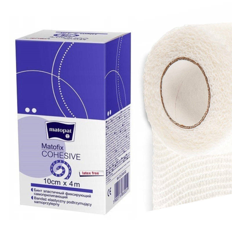 Bandaż kohezyjny 10cm x 4m elastyczny samoprzylepny Matofix Cohesive 1 szt