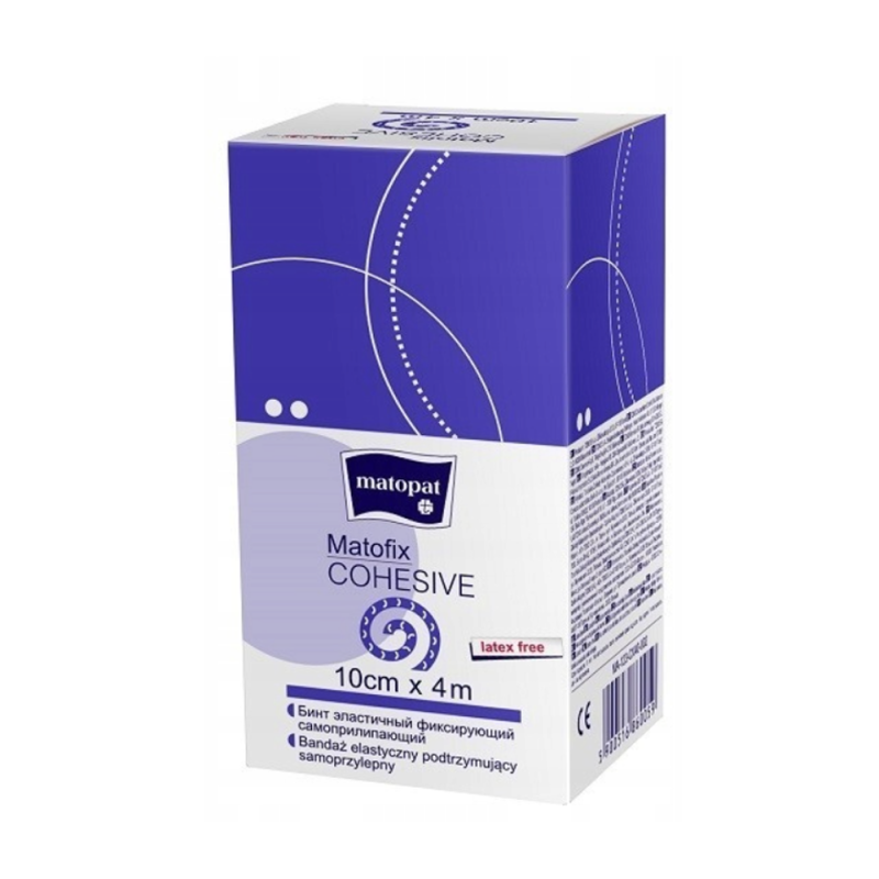 Bandaż kohezyjny 10cm x 4m elastyczny samoprzylepny Matofix Cohesive 1 szt